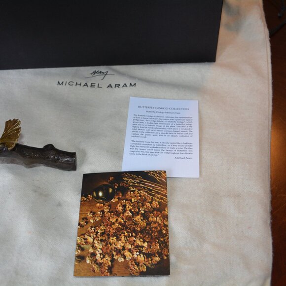 Michael Aram Butterfly Ginkgo Footed Vase - Picture 3 of 3